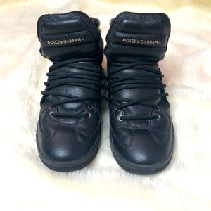 Dolce & Gabbana Leather High-Top Sneakers